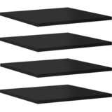 Police za knjige 8 kom visoki sjaj crne 40 x 40 x 1,5 cm drvene | shoptok.hr