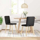 vidaXL Jedilni stoli 2 kosa črno blago | Shoptok.si