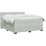  Boxspring krevet s madracem Svjetlosiva 140 x 190 cm Baršun | shoptok.hr
