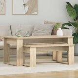  Set stolića za kavu 2 pcs Sonoma hrast Konstruirano drvo | shoptok.hr