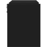  Zidne police 2 kom crne 100 x 15 x 20 cm konstruirano drvo | shoptok.hr