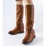 Gemre Brown wedge heel boots Chieuti Cijene