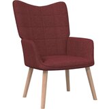  Stol za sproščanje s stolčkom vinsko rdeče blago, (20935299) | Shoptok.si