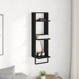  Polica na zidu Crni hrast 30 x 25 x 100 cm Konstruirano drvo | shoptok.hr