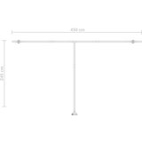  Samostojeća tenda na ručno uvlačenje 500 x 350 cm plavo-bijela | shoptok.hr