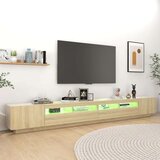vidaXL TV omarica z LED lučkami sonoma hrast 300x35x40 cm | Shoptok.si