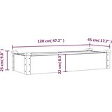vidaXL Vrtna visoka greda s podlogo 120x45x25 cm trden les jelke | Shoptok.si