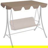 vidaXL Streha za vrtno gugalnico taupe 188/168x145/110 cm, (20692739) Cene