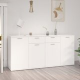 vidaXL Komoda bela 160x36x75 cm iverna plošča Cene