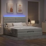 vidaXL Okvir kreveta s madracima svijetlosivi 180x200cm baršunasti | shoptok.hr