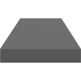  Plutajuće zidne police 2 kom sjajne sive 80 x 23,5 x 3,8 cm MDF | shoptok.hr