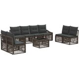  Vrtna sedežna garnitura 9 pcs Siva poli ratan, (5000269340) | Shoptok.si