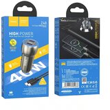 hoco. Avto polnilec HOCO 2x Type C + kabel Type C v Type C PD 40W Z48 siv | Shoptok.si