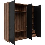 MID.YOU omara s klasičnimi vrati, črna, barve hrasta | Shoptok.si