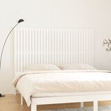 vidaXL Stensko posteljno vzglavje belo 185x3x110 cm trdna borovina | Shoptok.si