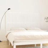vidaXL Stensko posteljno vzglavje belo 185x3x110 cm trdna borovina