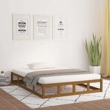  Za krevet smeđa boja meda 120 x 200 cm od masivnog drva Cijene