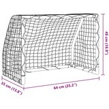  Dječji nogometni golovi 2 kom s loptom bijeli 64x35x48 cm metal | shoptok.hr