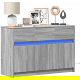 Maison Chic TV omarica - TV stojalo - Televizijska omarica z LED siva sonoma 91x34x61 cm inženirski les, (21698684) | Shoptok.si