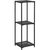 Police za pohranu crne 30 x 30 x 90 cm od poliratana | shoptok.hr