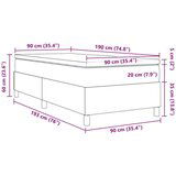 Box Postelja s vzmetnico Modra Žakardna tkanina 90 x 190 cm, (22067053) | Shoptok.si
