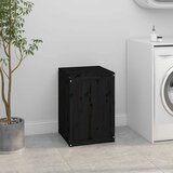  Kutija za rublje crna 44x44x66 cm od masivne borovine | Eponuda.com