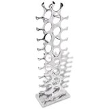 vidaXL Stojalo za Vino Aluminijasto Srebrne Barve 27 Steklenic | Shoptok.si