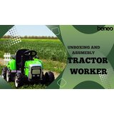 Ramiz 12V električni traktor s prikolico modra | Shoptok.si