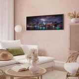  Slika - New York: Dark City 90x30 U crnom drvenom okviru | shoptok.hr