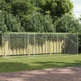 Pasja kletka srebrna 600 x 200 x 256 cm Cinkana jeklena