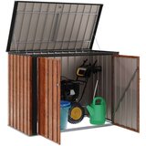  Kutija za spremanje u vrtu Smeđa 151 5 x 82 x 110 5 cm Čelik | shoptok.hr