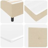  Posteljni okvir z vzmetnico Bež Tkanina 200 x 200 cm, (22067235) | Shoptok.si