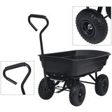 vidaXL Vrtni ročni voziček 300 kg 75 L črn | Shoptok.si
