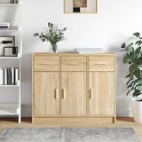 vidaXL Komoda boja hrasta sonome 91x28x75 cm od konstruiranog drva Cijene
