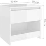  Noćni ormarići 2 kom visoki sjaj bijeli 40x30x39 cm od iverice | shoptok.hr