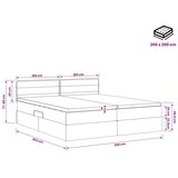  Krevet s od storage s uzglavljem 2 kom. Plava Lažna koža 200 x 200 cm | Shoptok.si