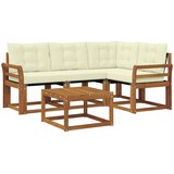  Set vanjskih sofa 5 kom. Prirodna i krem | shoptok.hr