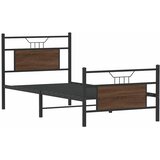  Okvir kreveta bez madraca smeđa boja hrasta 75x190 cm drveni | shoptok.hr