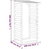  Pergola s streho 4 kosi 100x90x200 cm impregnirana borovina, (20757983) | Shoptok.si