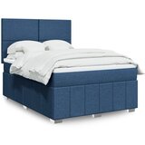 Maison Chic Box spring postelja - Vzmetna postelja z vzmetnico modra 160x200 cm blago SL23862, (21879466) | Shoptok.si