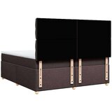 vidaXL Box spring postelja z vzmetnico temno rjav 200x200 cm blago, (21307657) | Shoptok.si