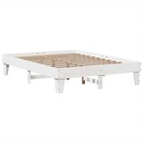 vidaXL Posteljni okvir brez vzmetnice bel 140x200 cm trdna borovina | Shoptok.si