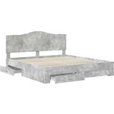  Okvir za krevet s uzglavljem Betonski sivi 200 x 200 cm | shoptok.hr