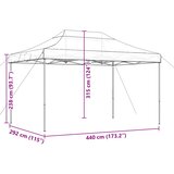 Sklopivi prigodni šator za zabave smeđi 440x292x315 cm | shoptok.hr