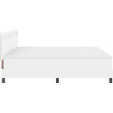  Posteljni okvir z vzmetnico Bela 200 x 200 cm Umetna koža | Shoptok.si