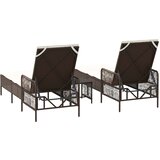  Ležaljka 3 pcs Smeđa i krem bijela 200 x 55 x 92 cm poliratan | shoptok.hr
