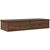 Maison Chic Stenska polica - Viseča Polica s predali rjav hrast 100x37,5x19 cm inž. les, (21793348) | Shoptok.si