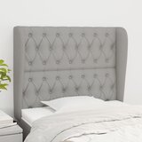  Uzglavlje s ušima svjetlosivo 103x23x118/128 cm od tkanine | shoptok.hr