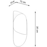  Stenska svetilka TEAR črna, (21347191) | Shoptok.si