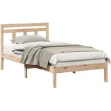  Krevetna konstrukcija Smeđa 75 x 190 cm Čvrsto borovo drvo | shoptok.hr